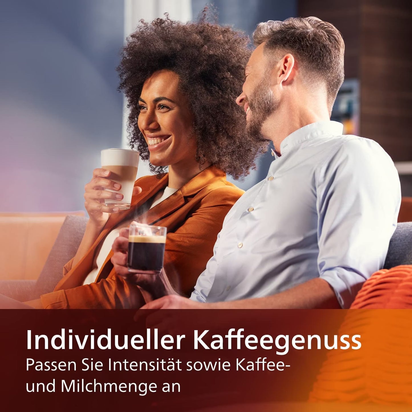 Series 5400 Kaffeevollautomat EP5447/90 – LatteGo Milchsystem, 12 Kaffeespezialitäten, Intuitives Display, 4 Benutzerprofile, Keramikmahlwerk, 15 bar, 1,8L - Schwarz/Chrom